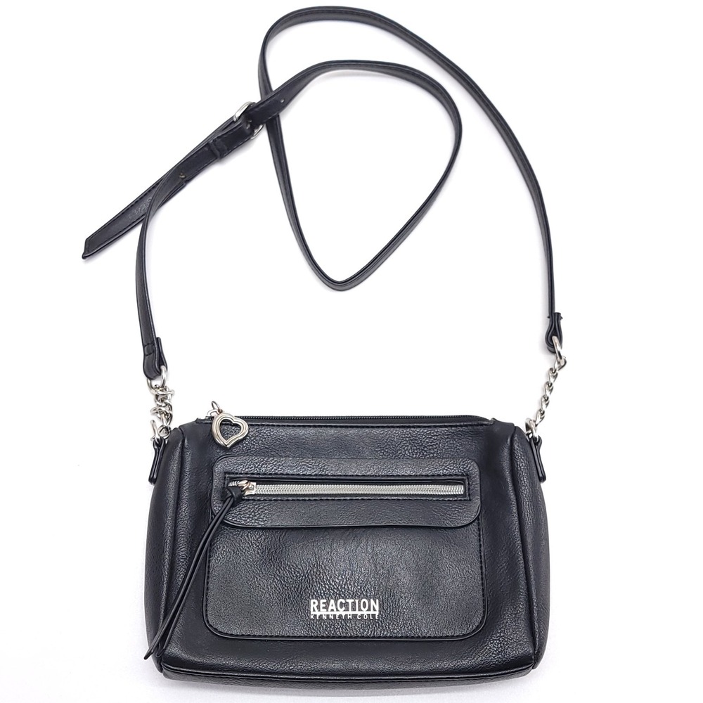 Kenneth Cole Reaction Crossbody Purse Bag BLACK Adjustable Shoulder Strap‎